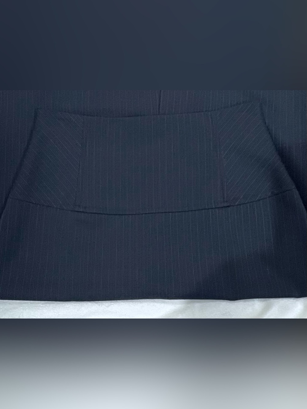 Express Navy Blue Pinstriped Pencil Skirt w/Matching Vest Suit - Picture 6 of 10